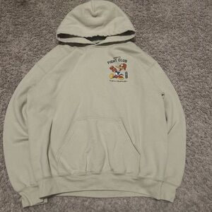 riot society Cream 'Fight Club' Graphic Hoodie